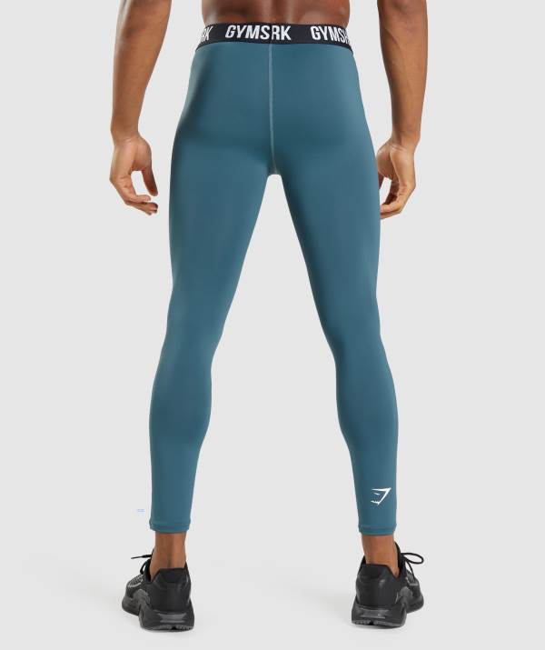 Panske Legíny Gymshark Element Baselayer Tyrkysové | NB9635018